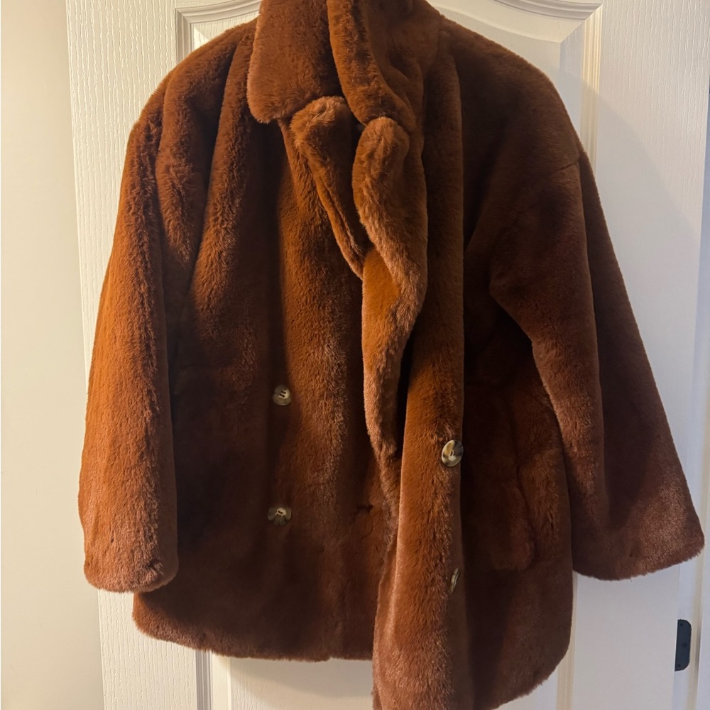 Faux Fur Coat from Topshop.